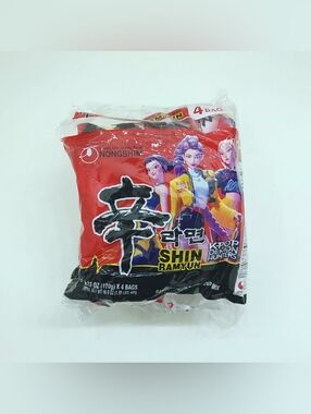 Demon Hunters Shin Ramyun Collectible 4 Pack Korean Ramen Noodles Rumi Zoey Mira